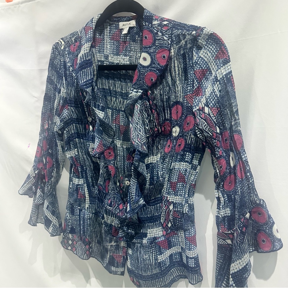 Jaipur Boho Ruffle Blouse - Picture 2 of 11